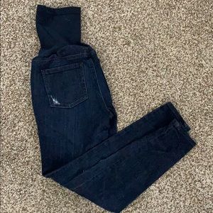 Dark wash maternity jeggings